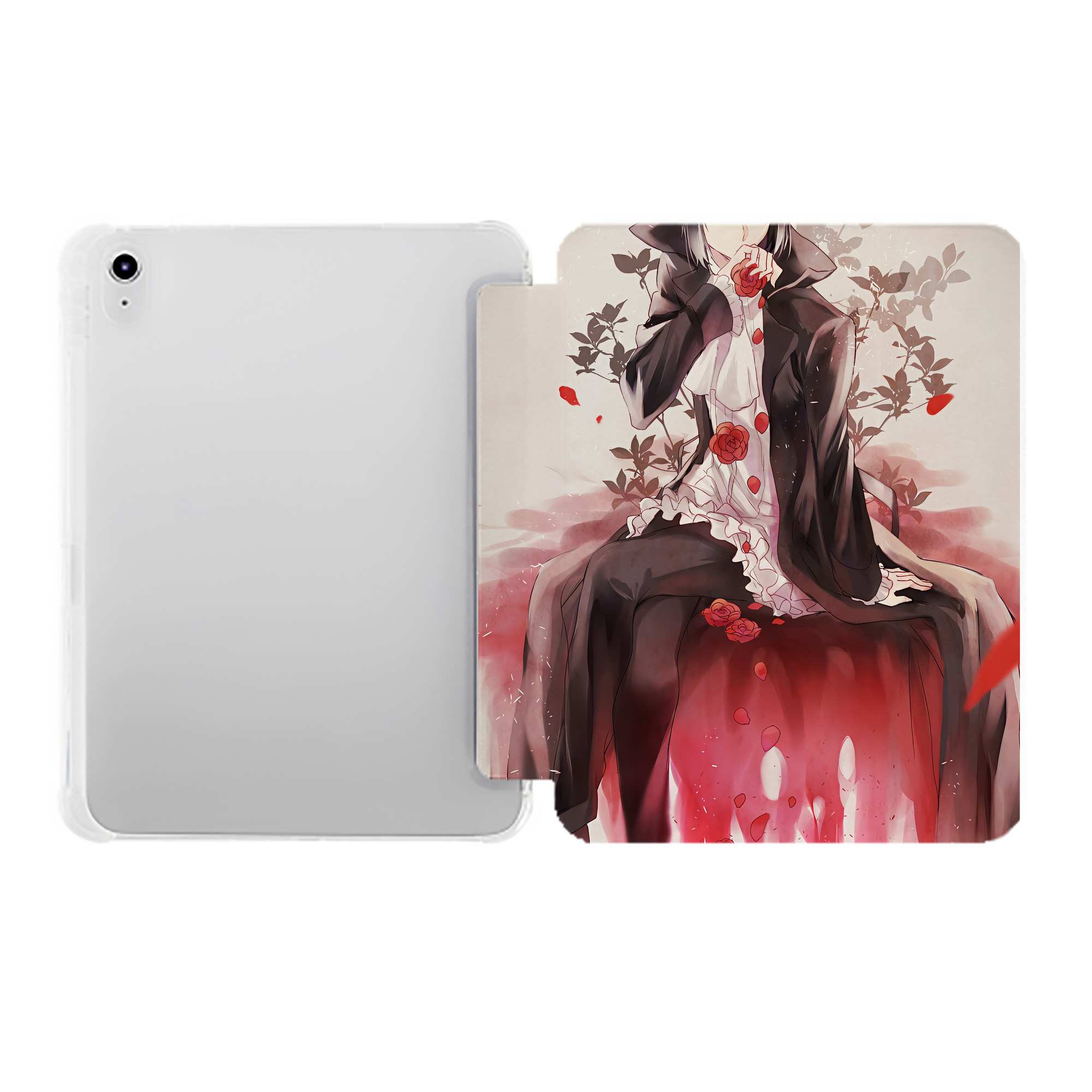 （画像用） 文豪ストレイドッグス Bungo Stray Dogs IPad ケース ペン収納付き 三つ折りスタンド PUレザー×シリコン 対応機種9.5/10.5/10.9インチ